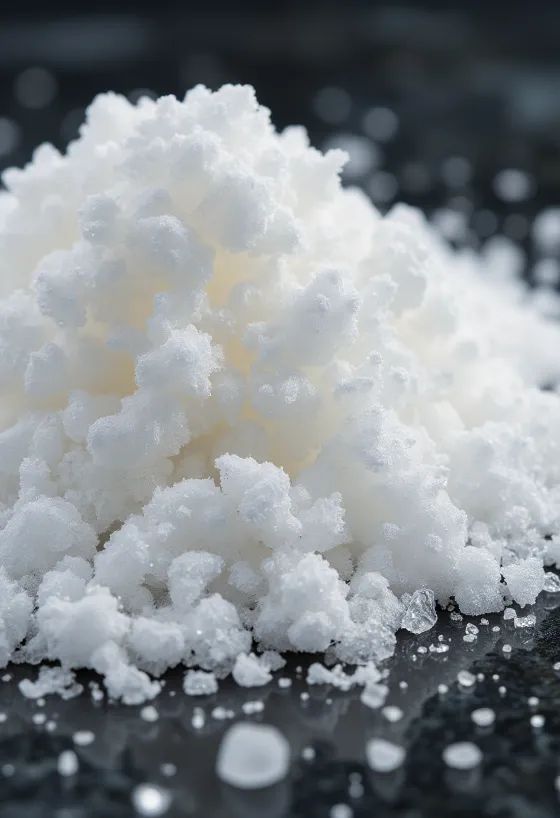 Hvitt krystallsukker i skål, med treskje