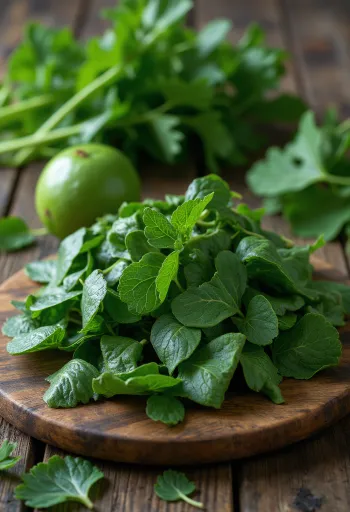 Tilberedte kassavablader, finhakket og kokt