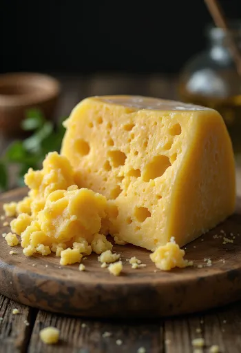 Fersk Grana Padano ost i skål