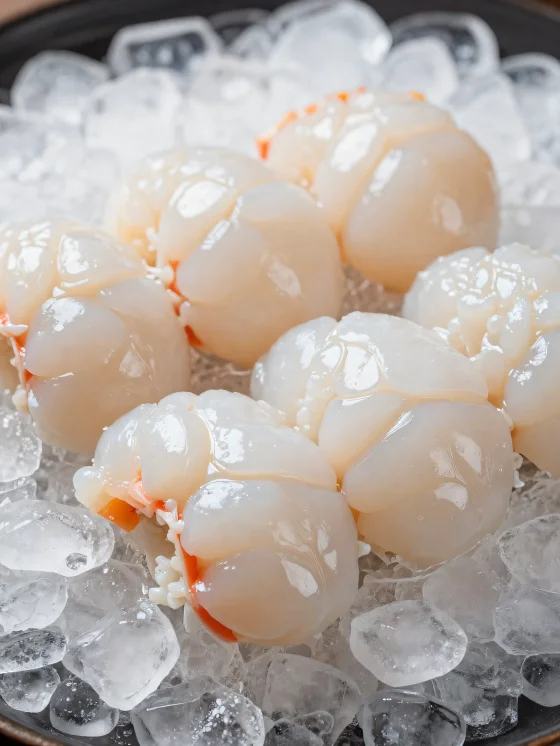 Fersk hummer på rustikk trefjøl med sitron og krydder