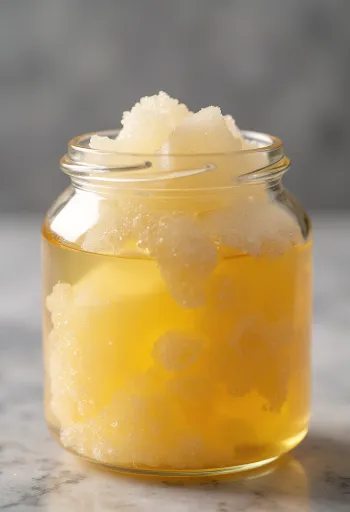 Invertsukker sirup i flaske og på skje