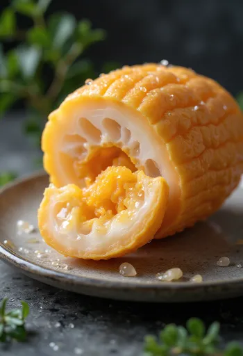 Fargerike mashua-knoller i gult og oransje.