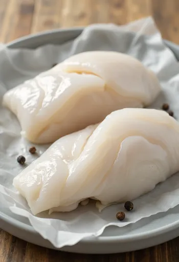 Filet av stillehavstorsk på kjøkkenbenk