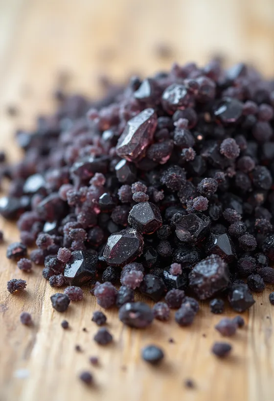 Svart te i løsvekt i en skål, klar til bruk