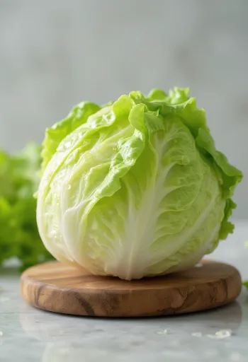 Frisk isbergsalat, indre blader synlige