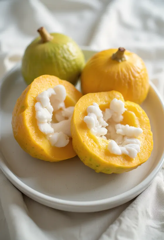 Santol fruktkjøtt på en skjærefjøl