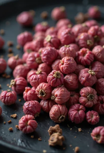 Hel rosa pepper i skål