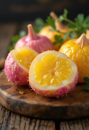 Fargerike ullucus-knoller med naturlig tekstur