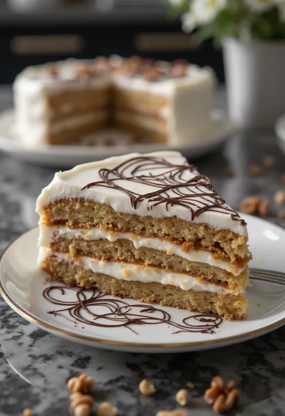 Esterházy-kake servert