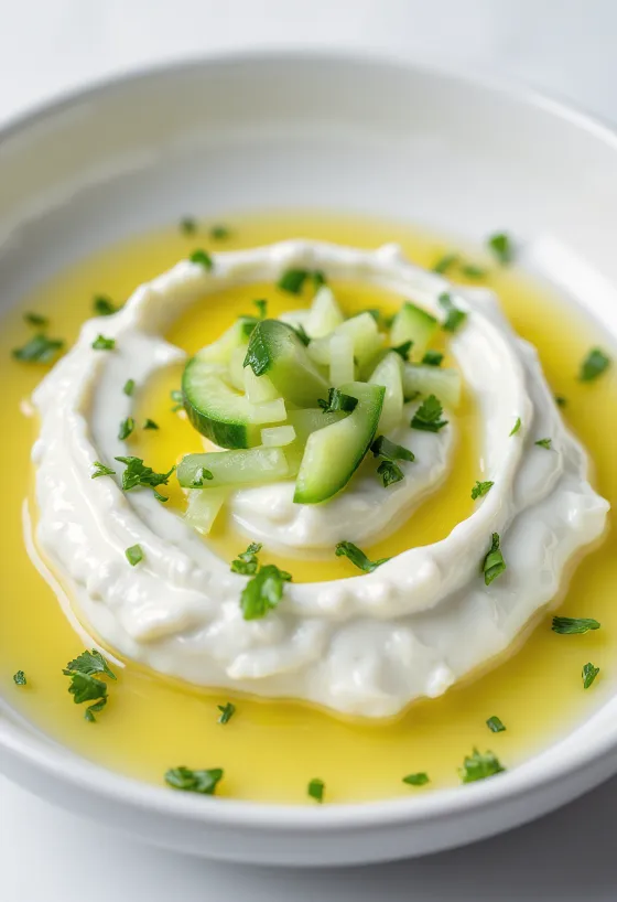 Tzatziki servert med ferskt pitabrød
