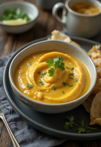 Korma-currysaus servert med ris