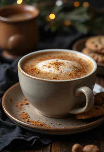Pepperkake-latte servert fersk
