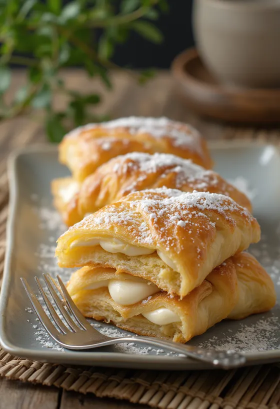 Italiensk millefoglie-kake med sprø butterdeig og vaniljekrem