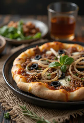 Pizza Libyenne servert