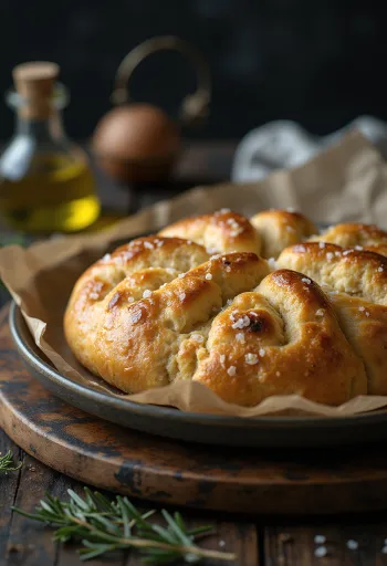 Fullkornsfocaccia servert