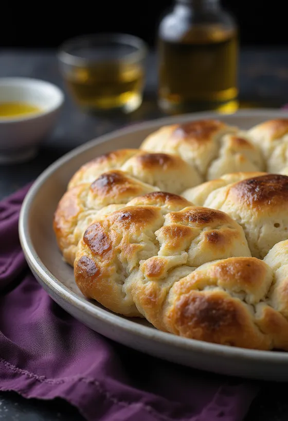 Focaccia med potetmel servert