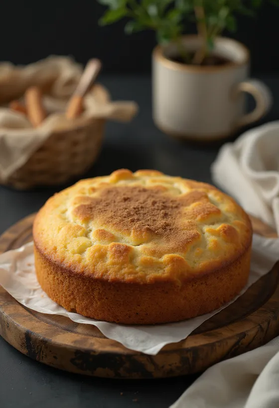 Kanelkake servert på fat