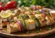 Fiskekebab, grillet, servert med frisk koriander