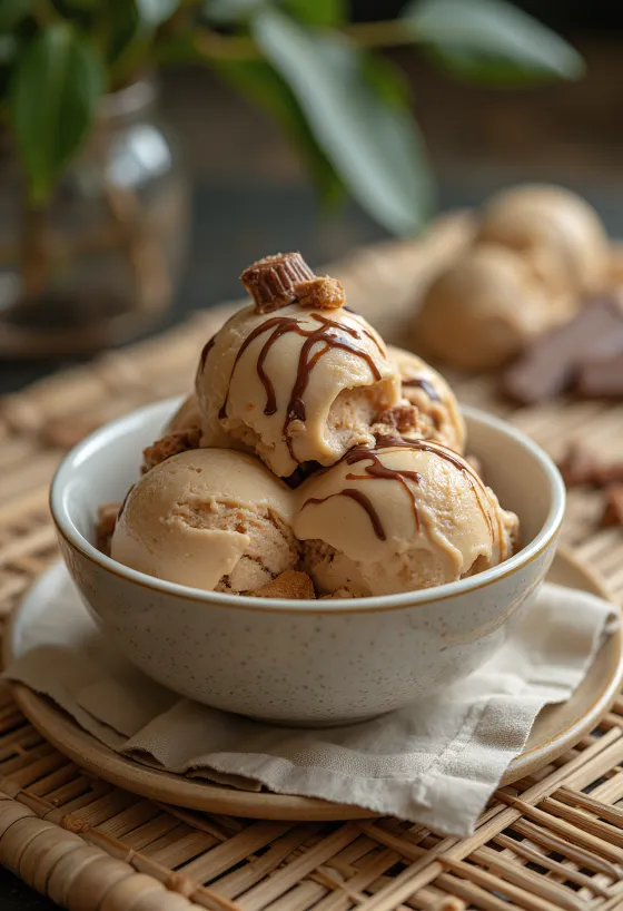 Kinder Bueno Ice Cream servert