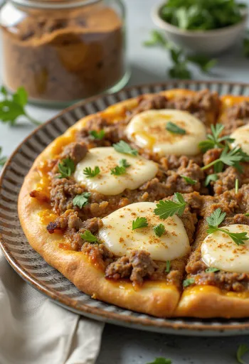 Pizza Maroccaine servert