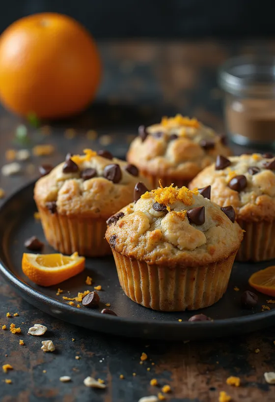 Muffins med appelsin og havre