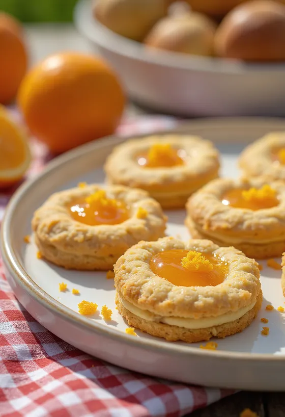 Linzerkaker med appelsin og banan