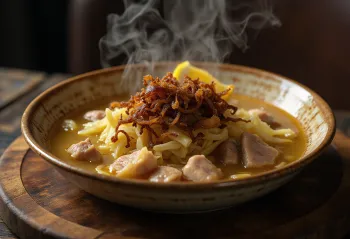 Kelle paça med stekt løk, smaksrik, saftig suppe