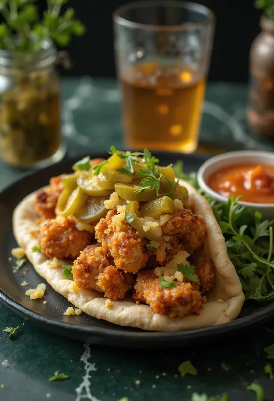 Chicken Shawarma servert i pitabrød