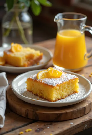 Honning- og appelsinsnitter servert