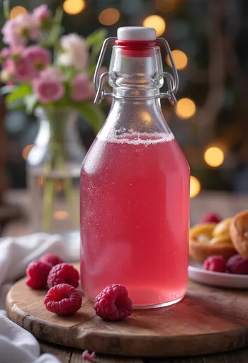 Probiotisk villbringebær-kombucha, forfriskende, sunn drikk