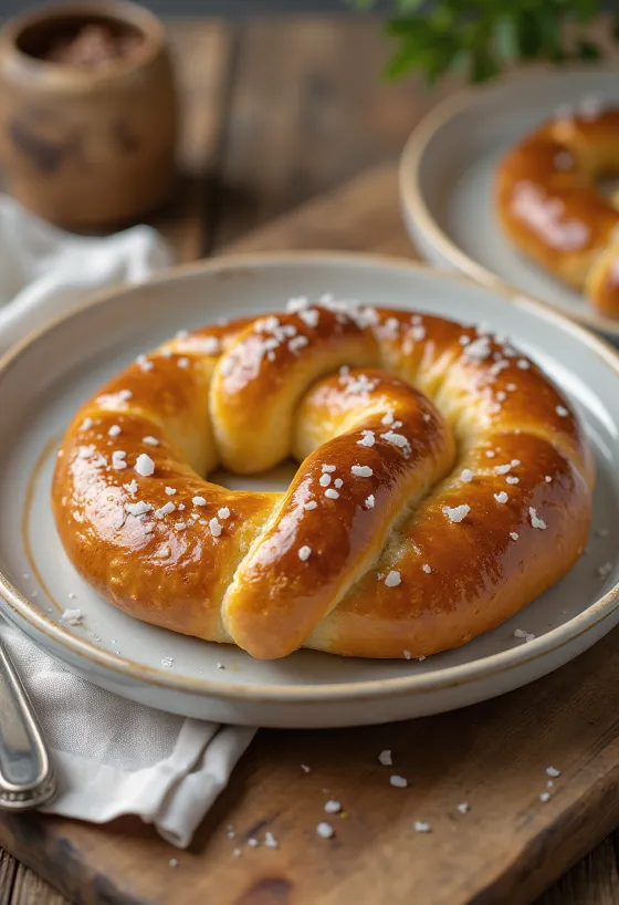 Glutenfrie pretzels stekt gyllenbrune