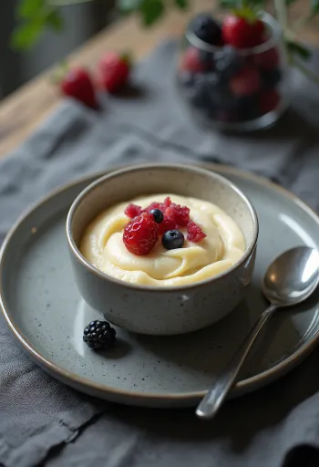 Panna cotta med mascarpone i glass