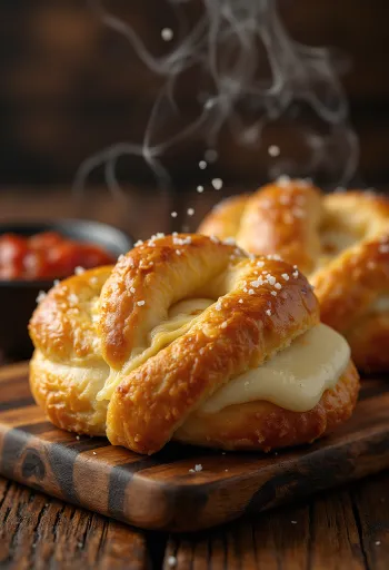 Kringler med mozzarella nystekt