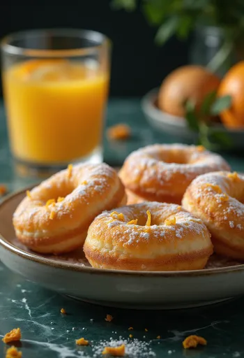 Appelsinsmultringer servert på en tallerken