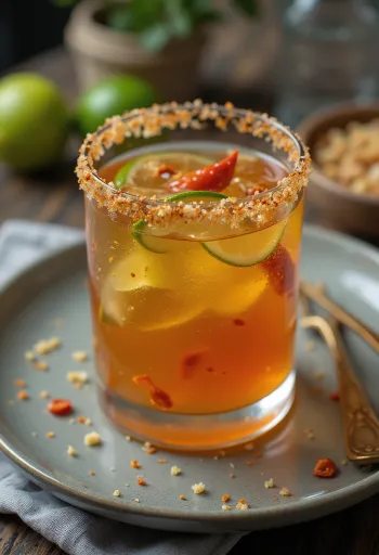 Sterk tequila- og limesaus servert