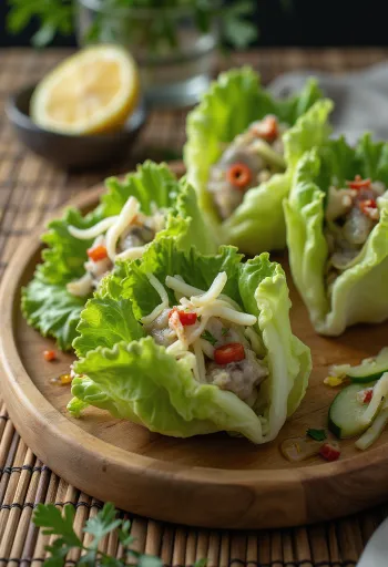Surströmming i salatwraps, en frisk svensk rett rullet i salatblad