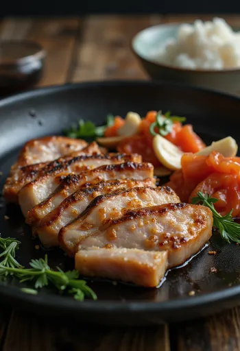 Samgyeopsal koreansk ribbe servert