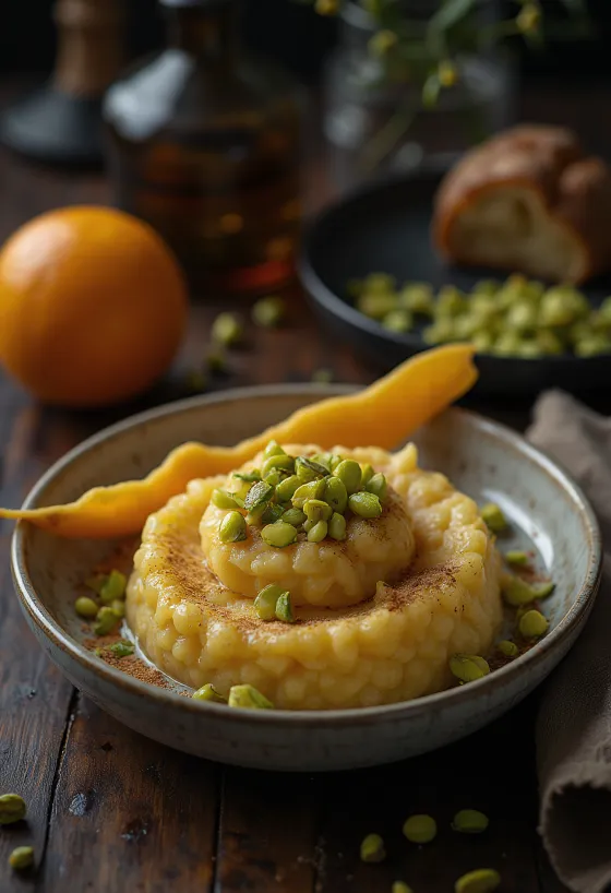 Halva med pistasj, tyrkisk søtsak, i skål