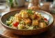 Bakt tofu med quinoasalat servert