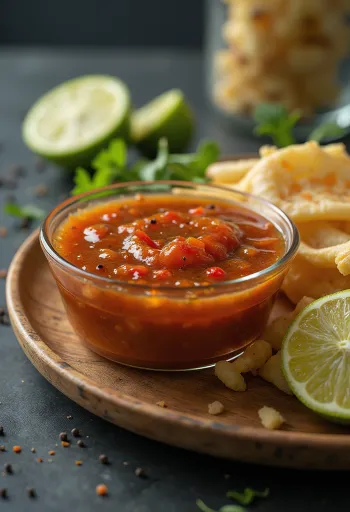BBQ lime-chilisaus i skål