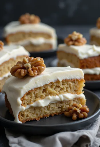 Glutenfri valnøttkake servert