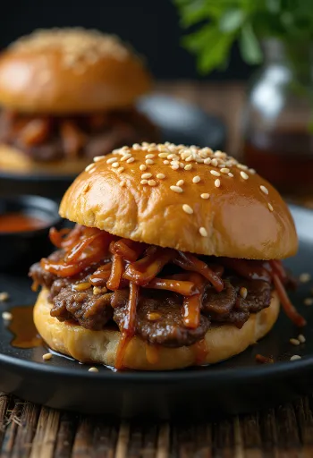 Koreansk bulgogi bao med soyasausmarinert kjøtt