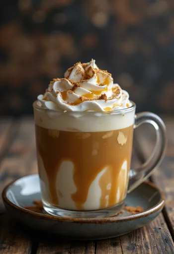 Krydret karamell-latte i krus