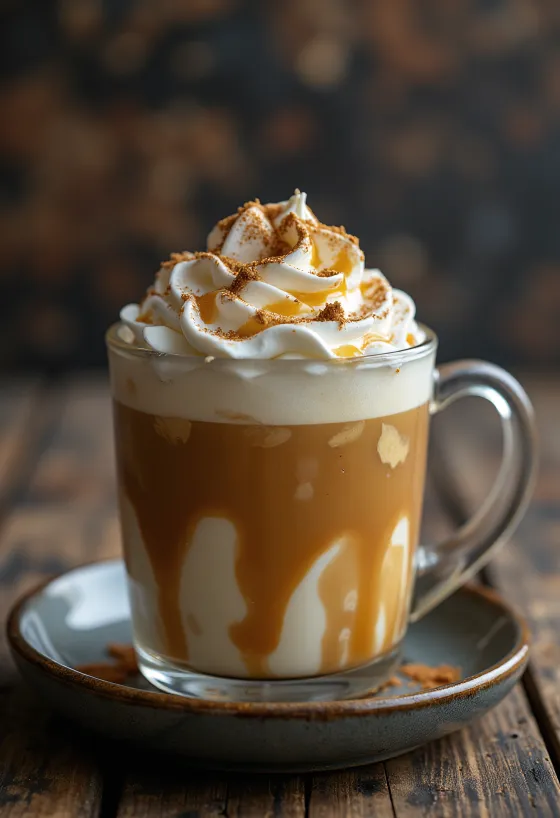Krydret karamell-latte i krus