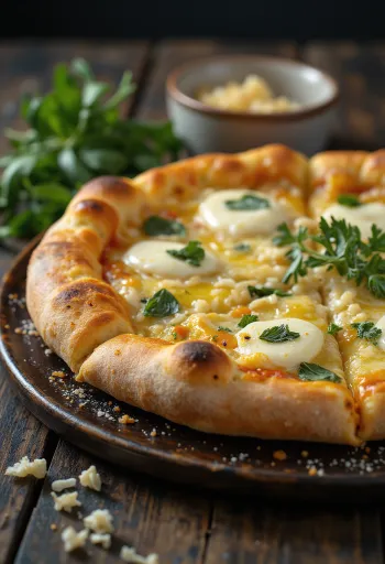Pizza all’Aglio med hvitløk og ost