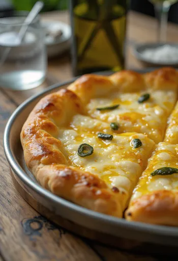 Pizza all’Olio med extra virgin olivenolje og friske urter