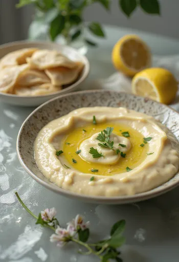 Tahini- og sitronsaus