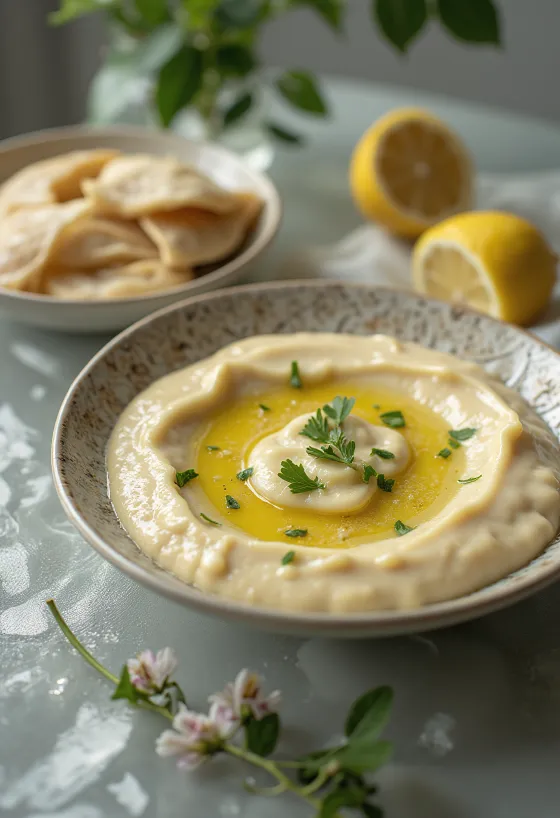 Tahini- og sitronsaus