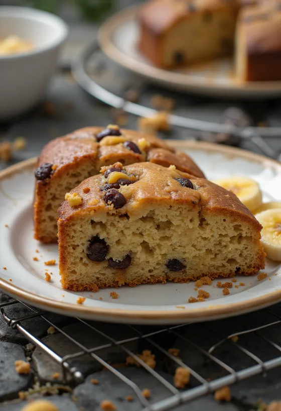 Bánh chuối nướng med rosiner og kokosmelk