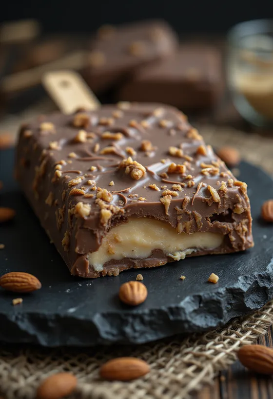 Hjemmelaget Magnum Almond is, med tykt mandel- og sjokoladetrekk